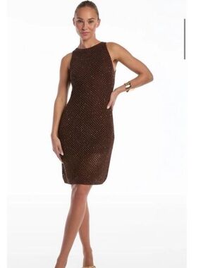 Noli Chocolate Knit Midi Dress